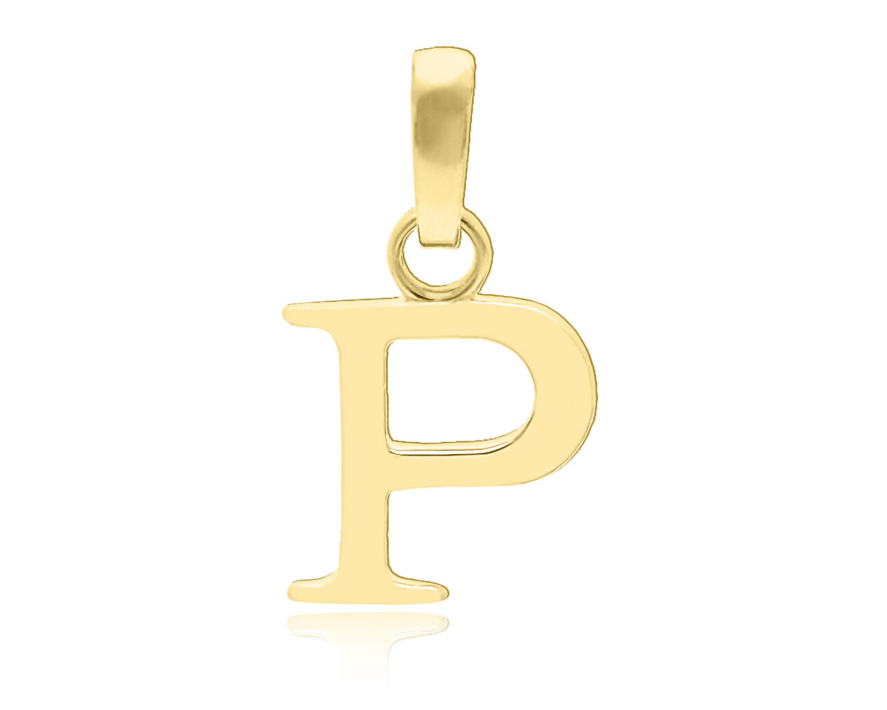 Złota zawieszka literka P pr.585