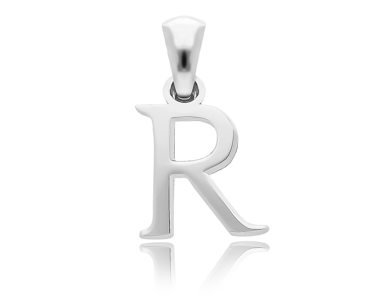 Srebrna zawieszka literka R
