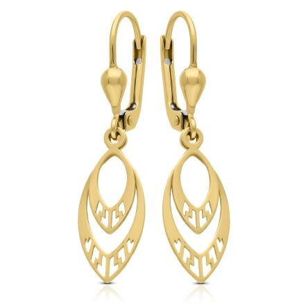 Kolczyki złote 585 ażurowe łezki