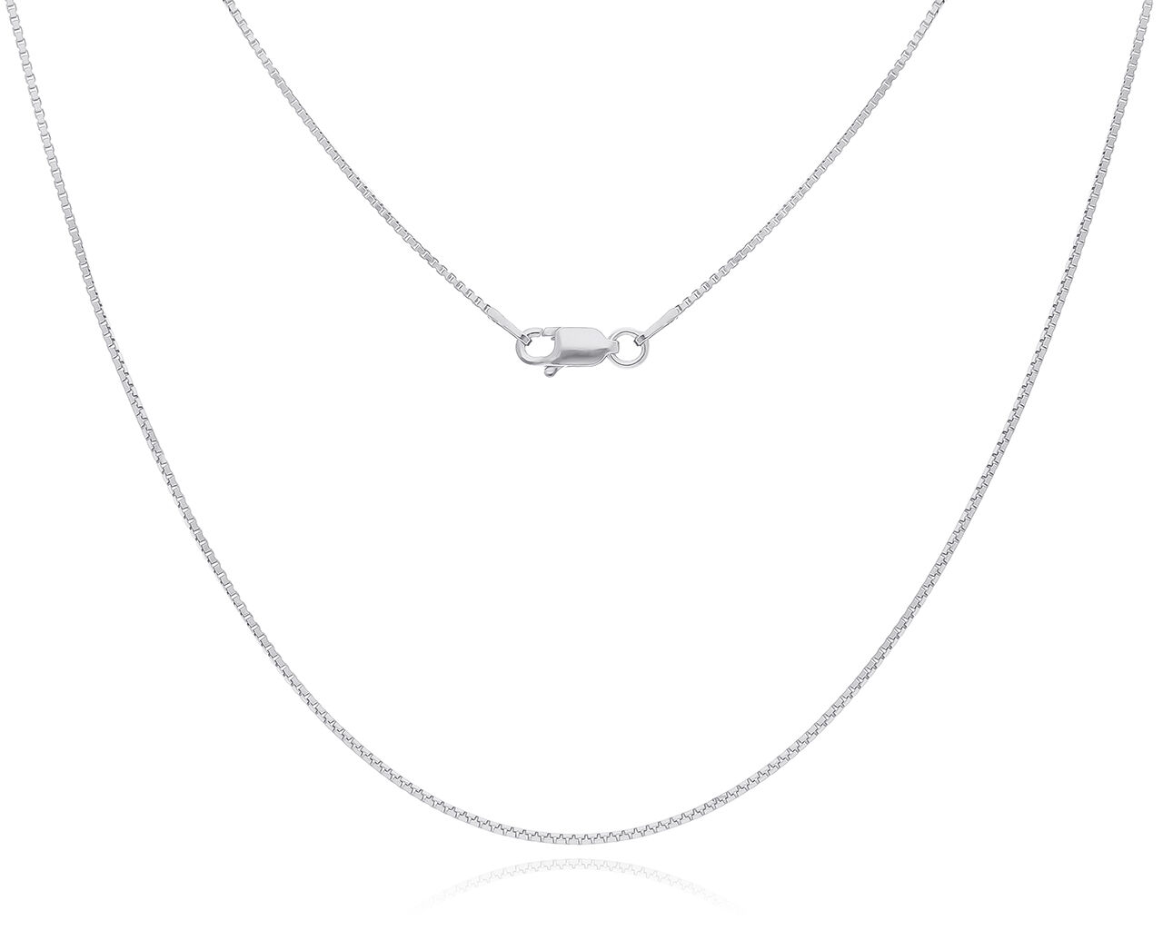 Łańcuszek srebrny rodowany kostka