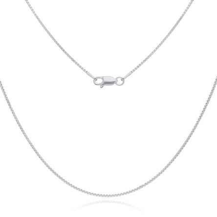 Łańcuszek srebrny rodowany kostka