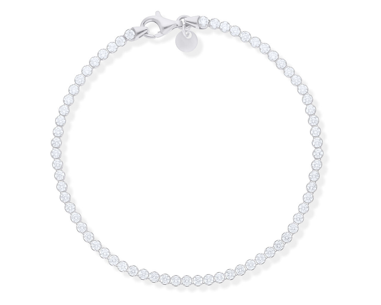 Bransoletka srebrna wysadzana cyrkoniami