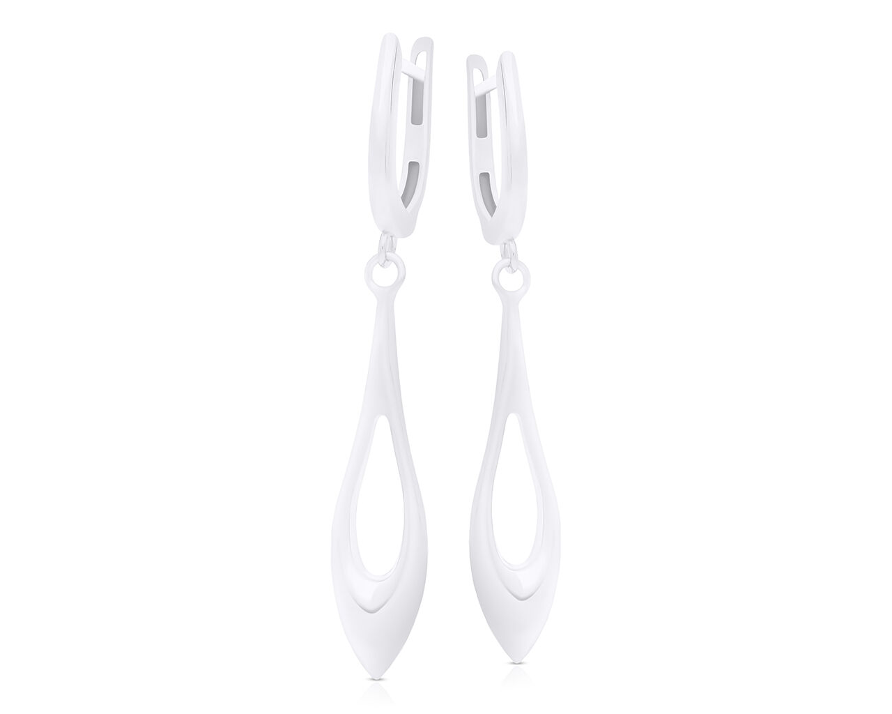 Kolczyki srebrne wiszące angielskie gładkie pr.925