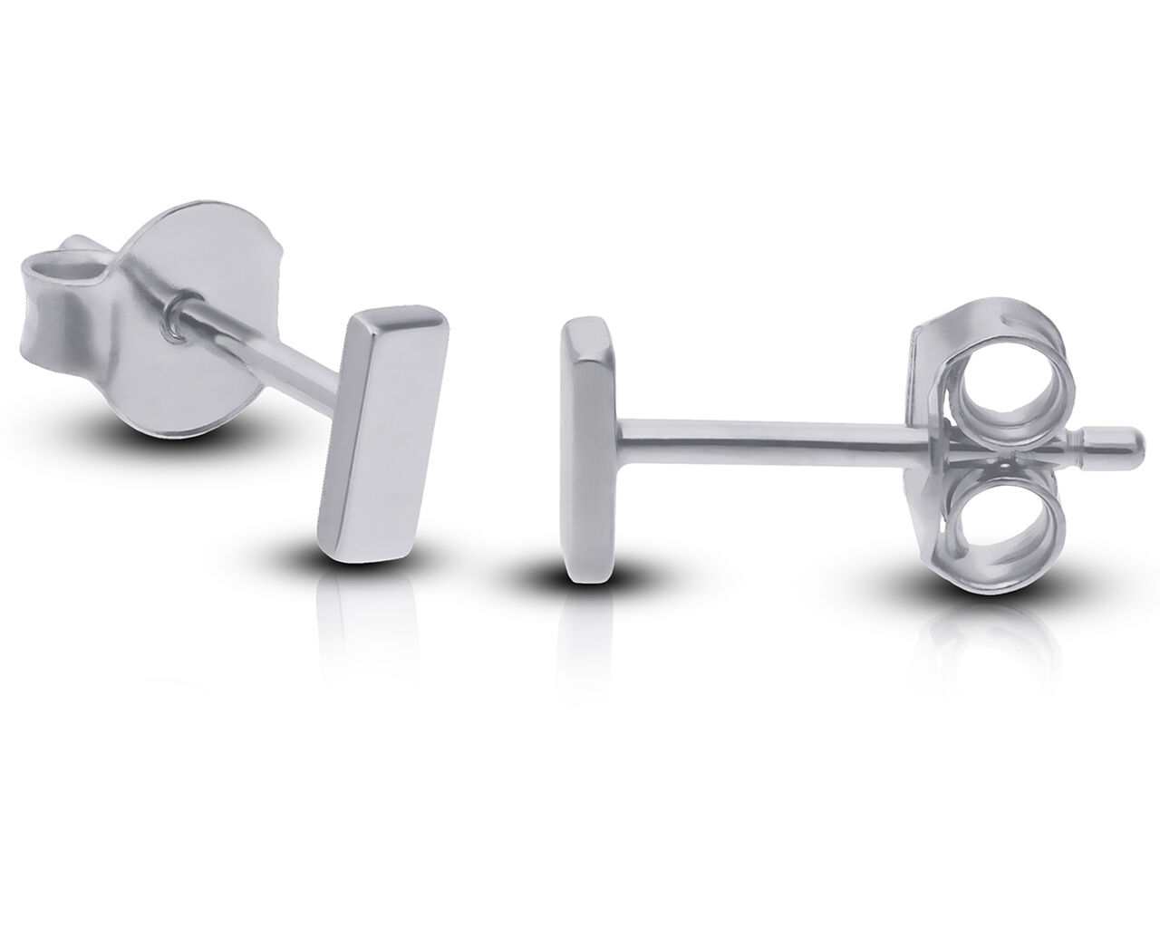 Kolczyki srebrne sztyfty gładkie