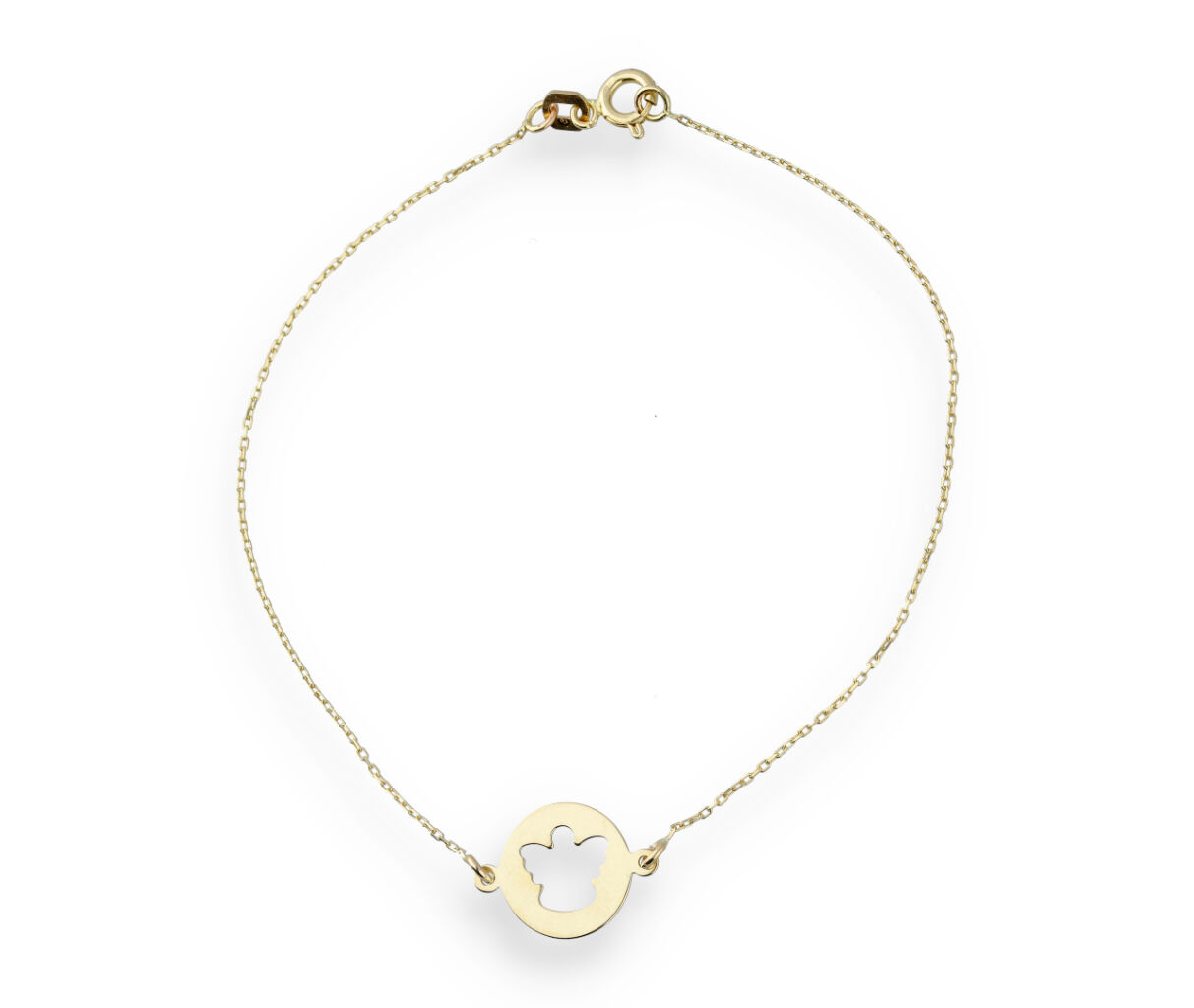 Bransoletka złota z aniołkiem