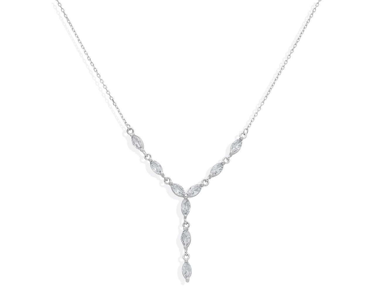 Naszyjnik srebrny kolia ozdobiona cyrkoniami