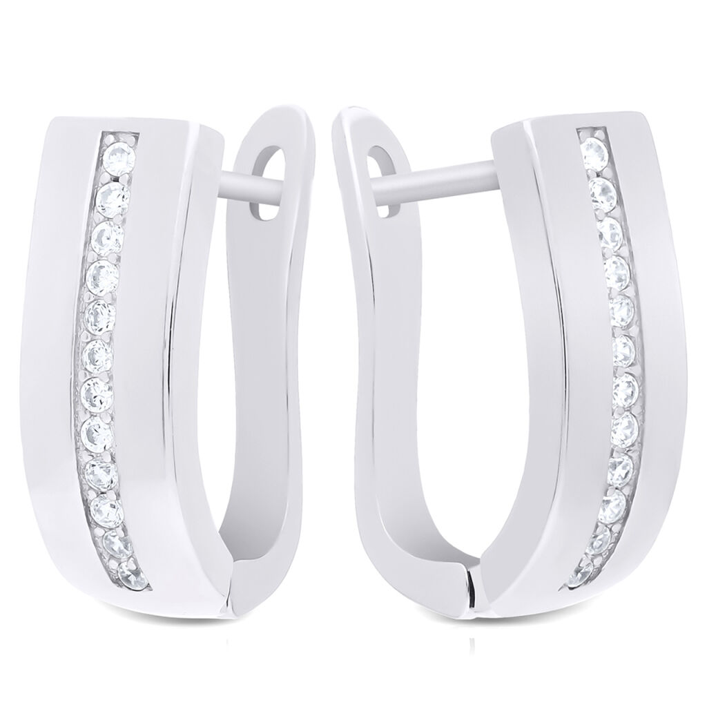 Kolczyki srebrne angielskie z cyrkoniami pr.925