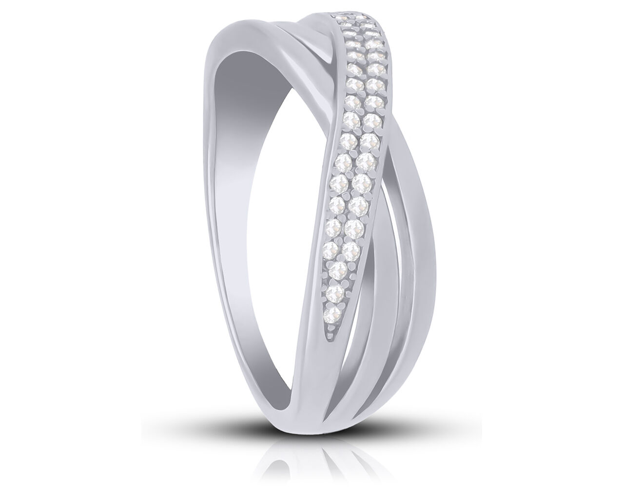 Pierścionek srebrny z cyrkoniami pr. 925