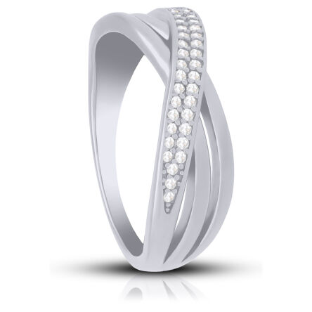 Pierścionek srebrny z cyrkoniami pr. 925