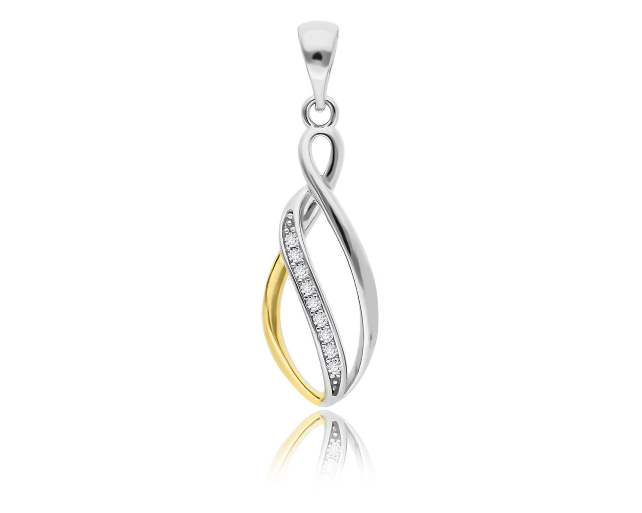 Srebrna zawieszka z subtelnym złotem