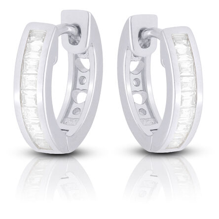 Kolczyki kółka srebrne z cyrkoniami pr.925