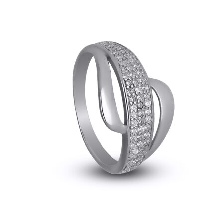 Pierścionek o oryginalnym wzorze srebrny