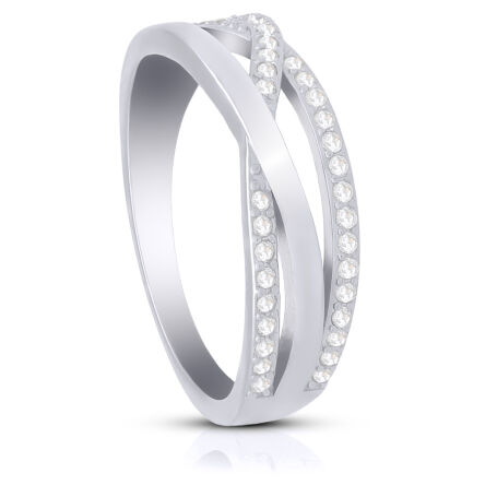 Pierścionek srebrny 925 z cyrkoniami