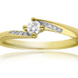Pierścionek złoty 585 z brylantami 0,14 ct - 3
