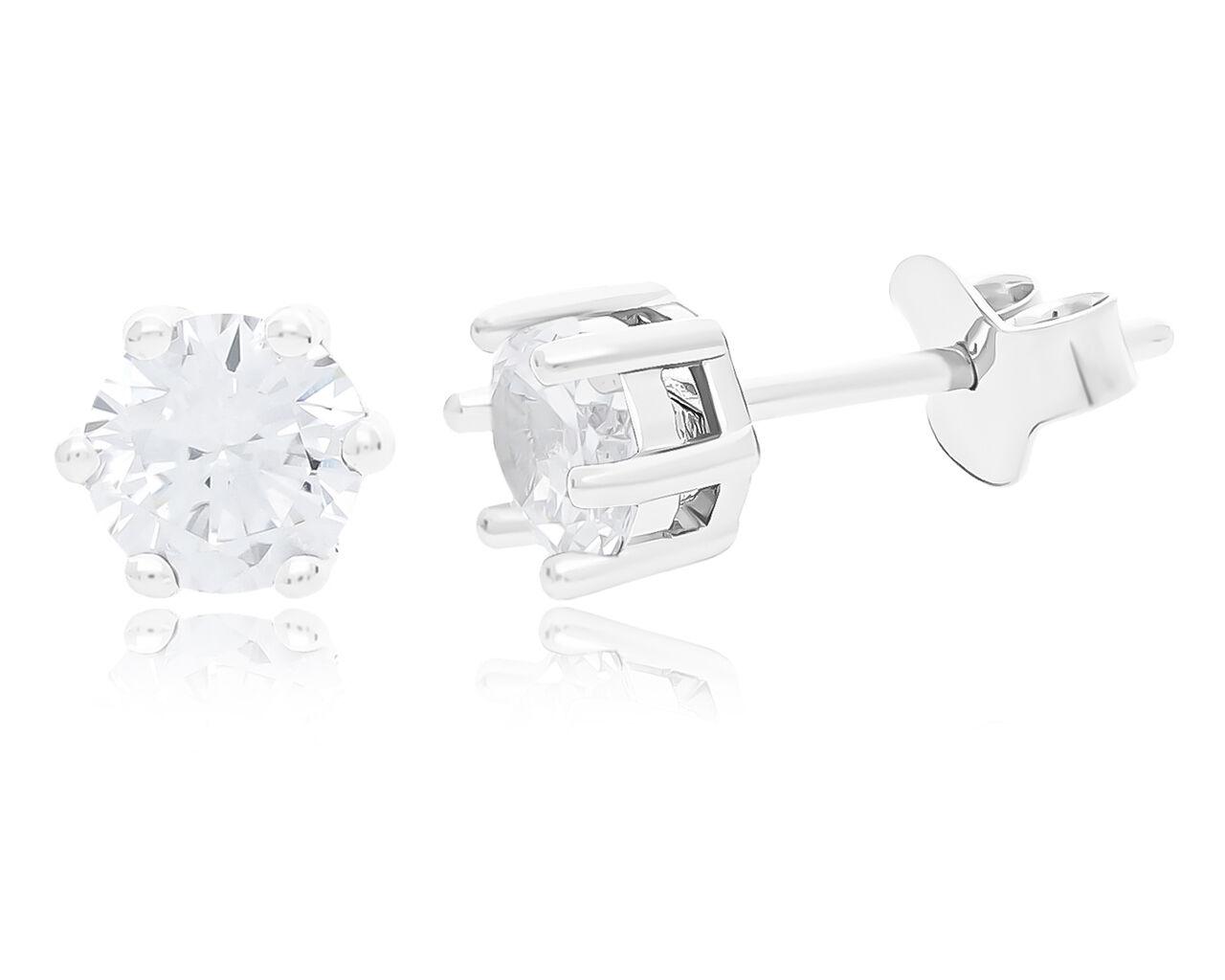 Kolczyki srebrne sztyfty z cyrkoniami pr.925