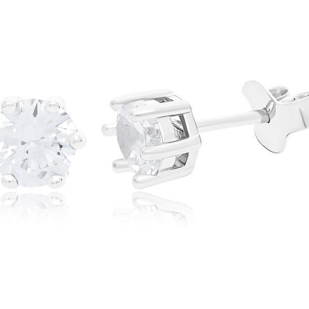 Kolczyki srebrne sztyfty z cyrkoniami pr.925