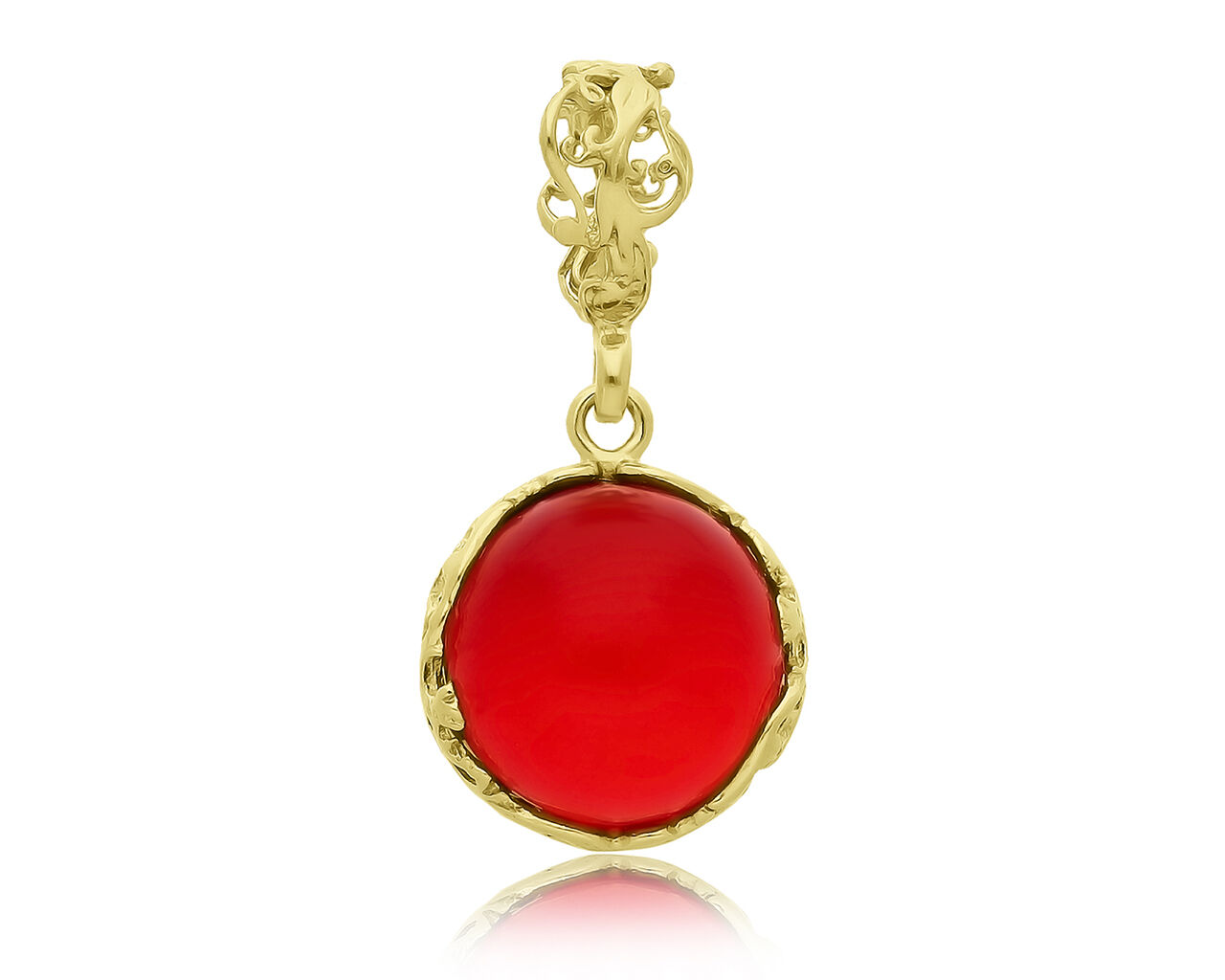 Zawieszka srebrna pozłacana z bursztynem