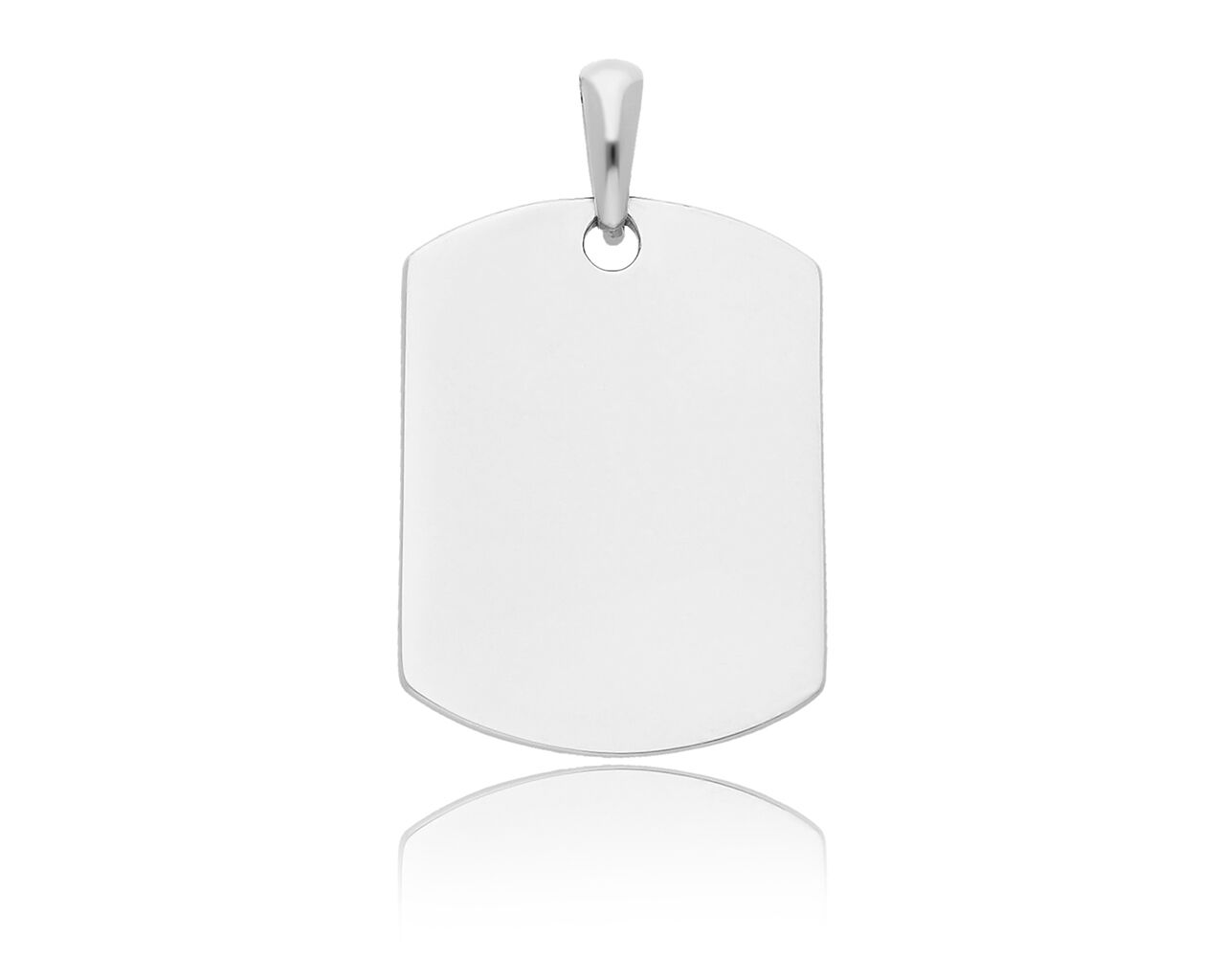 Zawieszka srebrna gładka blaszka pod grawer