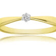 Złoty pierścionek z brylantem 0,04 ct pr.585 - 3