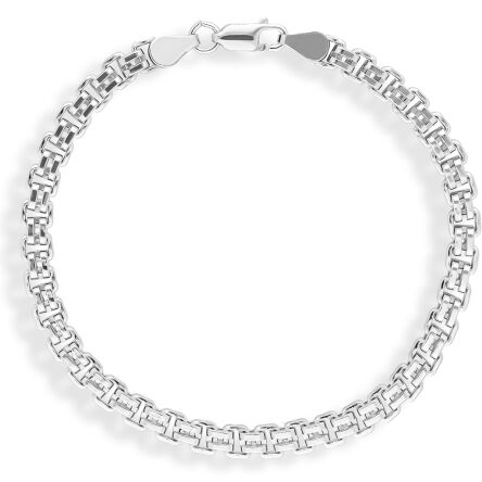 Bransoletka męska srebrna szeroka