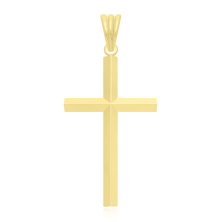 Złoty krzyżyk duży gładki pr.585