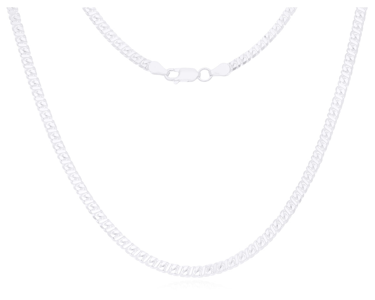 Srebrny łańcuszek męski splot "dollar"