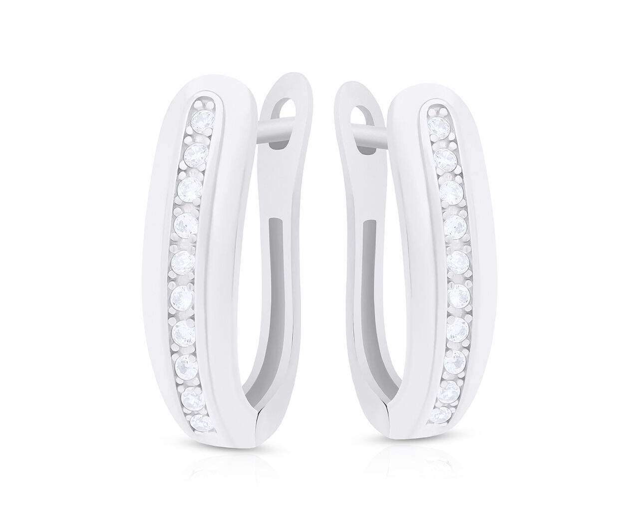 Kolczyki srebrne 925 angielskie z cyrkoniami