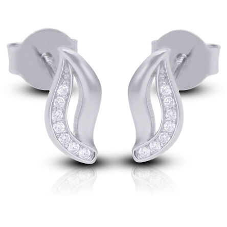 Kolczyki srebrne z cyrkoniami na sztyfcie