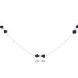 Naszyjnik srebrny z czarnymi cyrkoniami pr.925 - 2