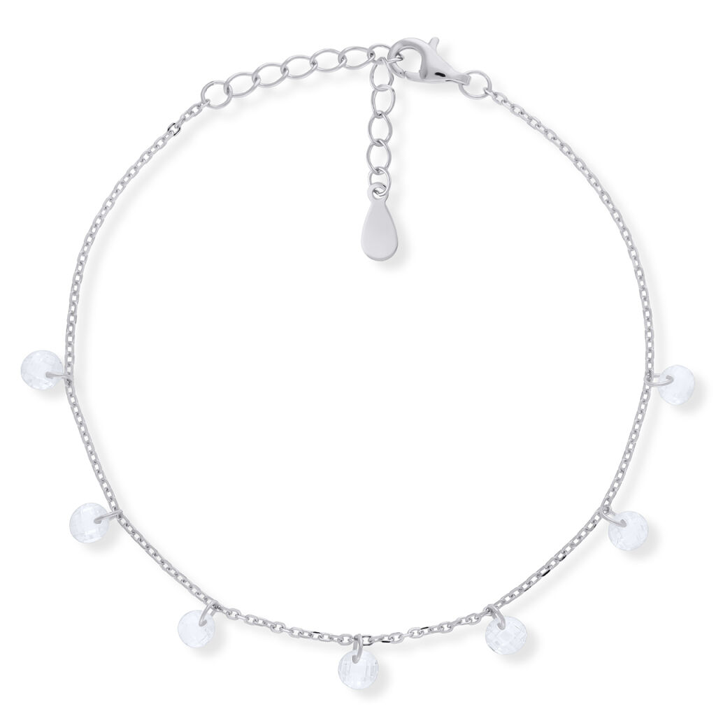 Bransoletka srebrna 925 z wiszącymi cyrkoniami