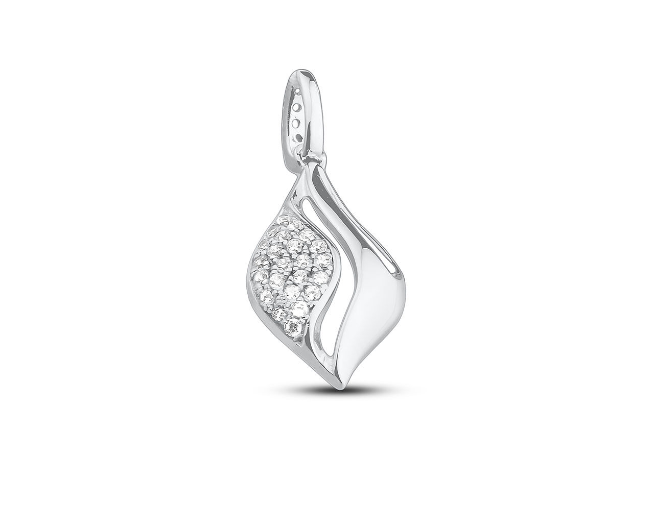 Zawieszka srebro rodowane z cyrkoniami