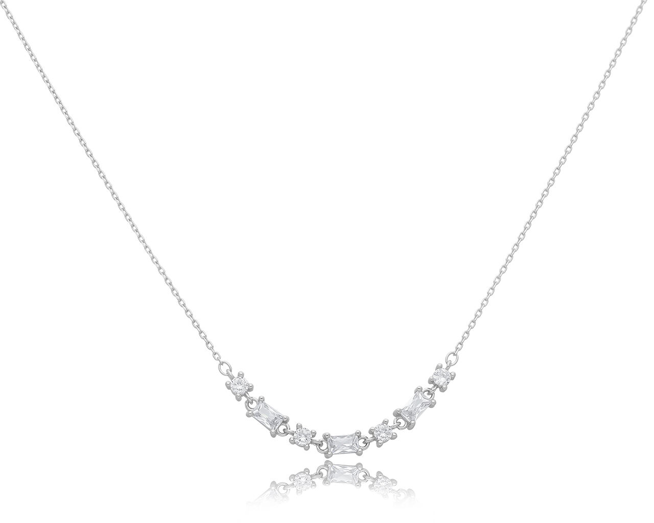 Naszyjnik srebrny damski o eleganckim wzorze