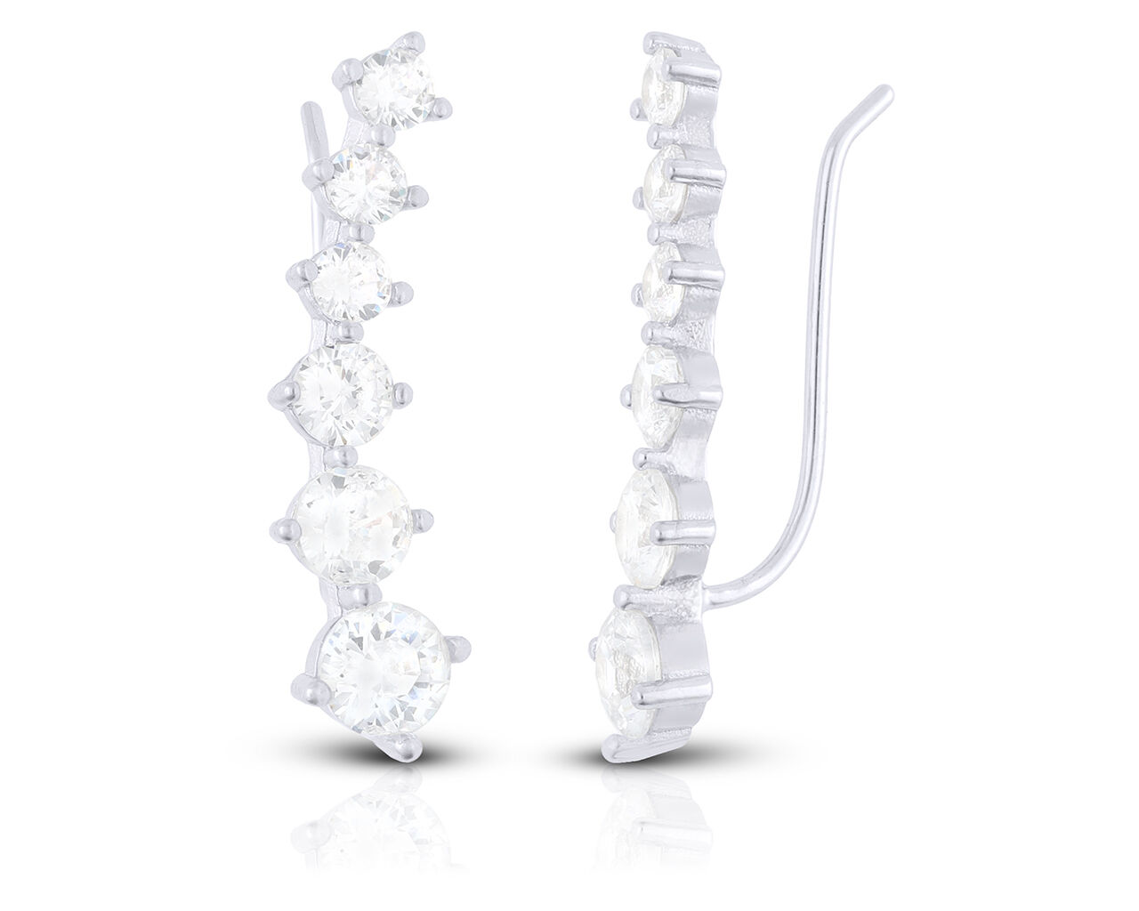 Nausznice srebrne z cyrkoniami pr.925