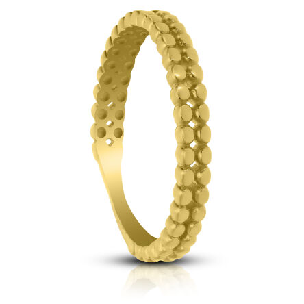 Pierścionek złoty 585 gładki oryginalny wzór