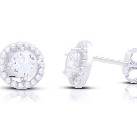 Kolczyki srebrne sztyfty z cyrkoniami pr.925