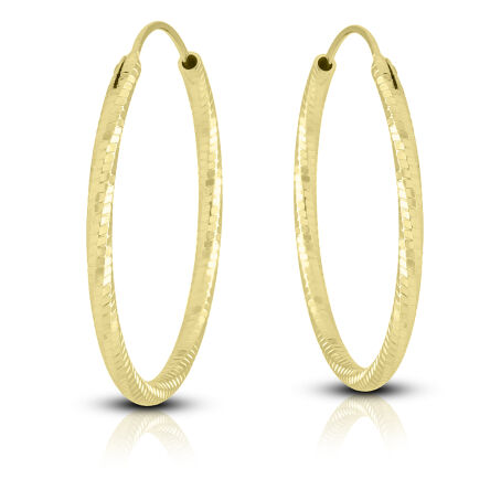 Kolczyki koła srebrne pozłacane błyszczące