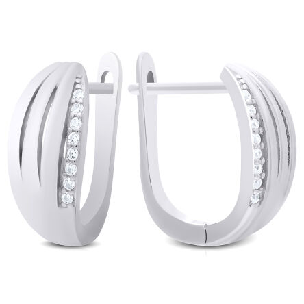 Kolczyki srebrne 925 z cyrkoniami angielskie