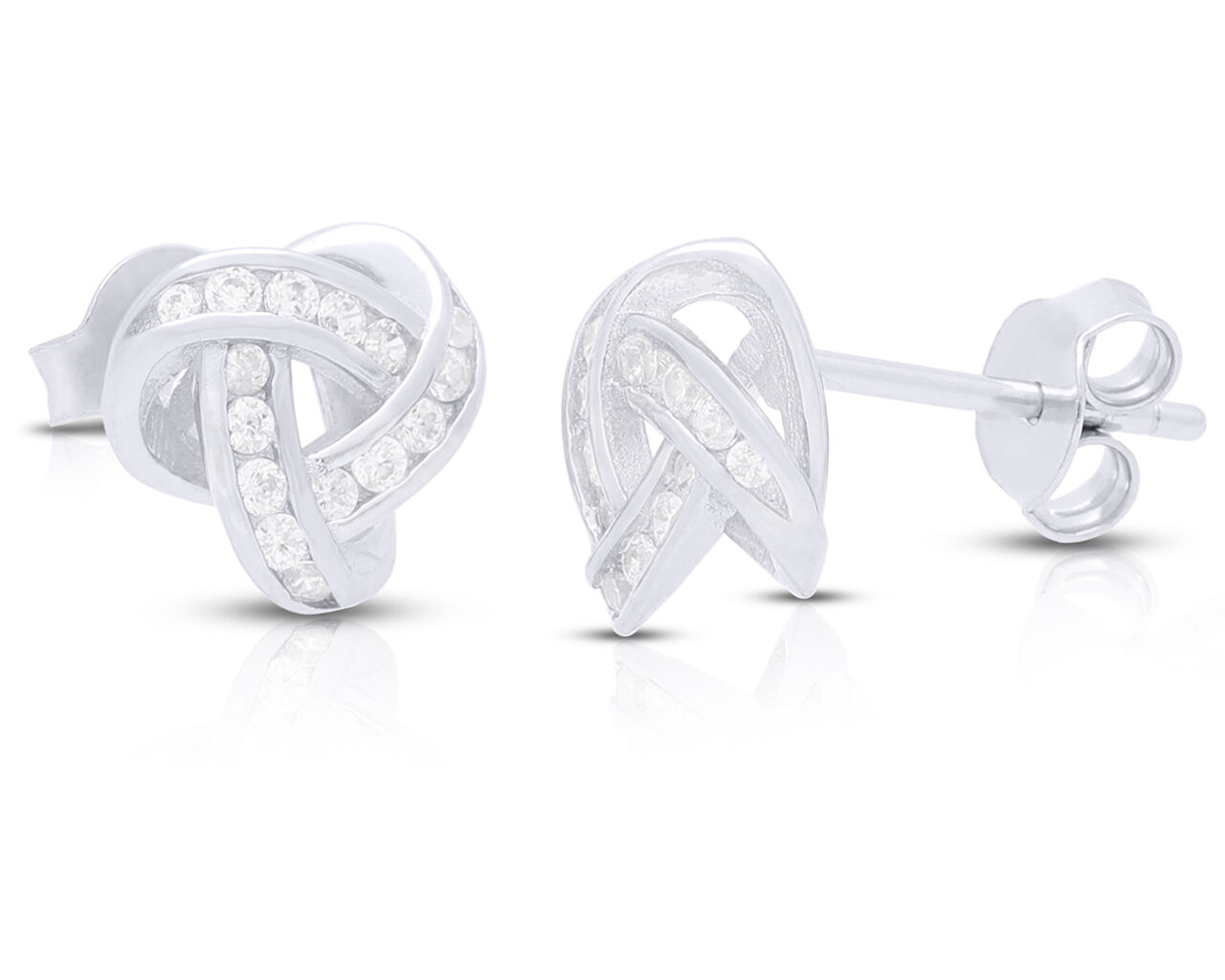 Kolczyki srebrne sztyfty z cyrkoniami pr.925