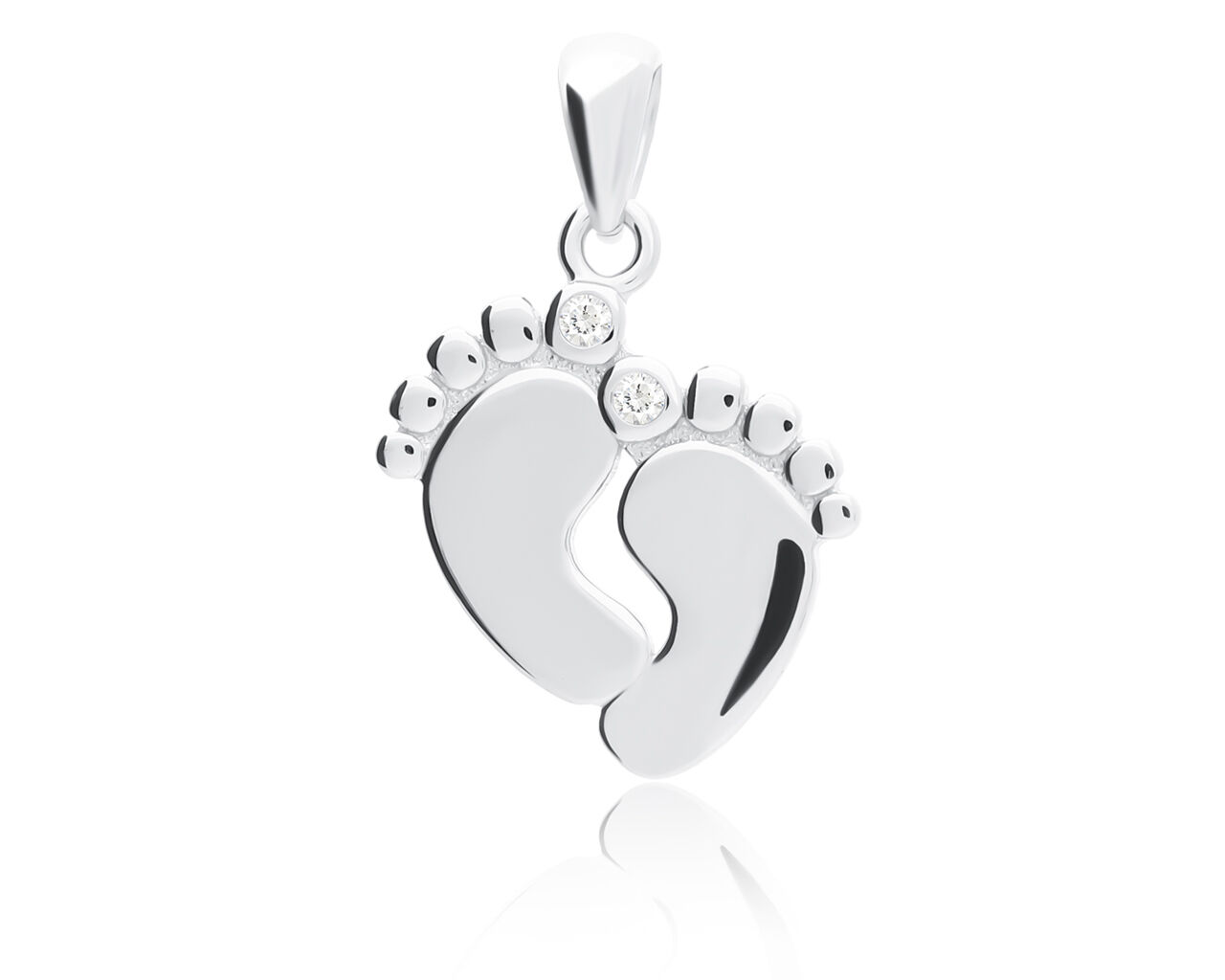 Zawieszka srebrna stópki pr.925