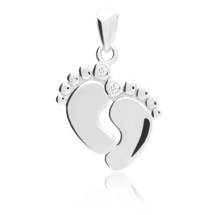 Zawieszka srebrna stópki pr.925