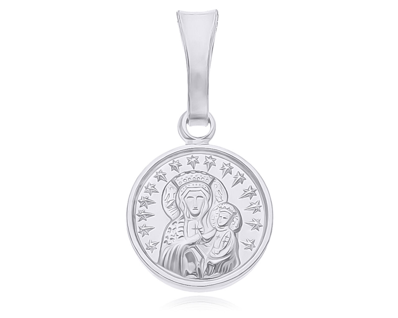 Srebrny medalik Matka Boska Częstochowska