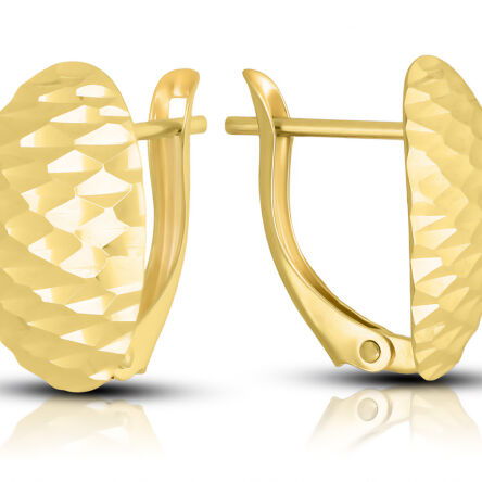 Złote kolczyki angielskie błyszczące pr.585