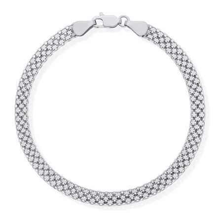 Bransoletka srebrna szeroka gładka pr.925