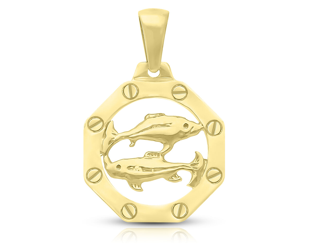 Zawieszka złota 585 znak zodiaku Ryby