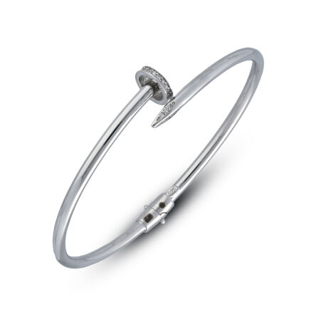 Sztywna bransoletka srebrna 