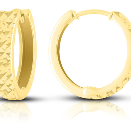 Złote kolczyki koła diamentowane pr.585