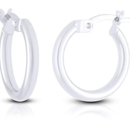 Kolczyki kółka srebrne gładkie pr. 925