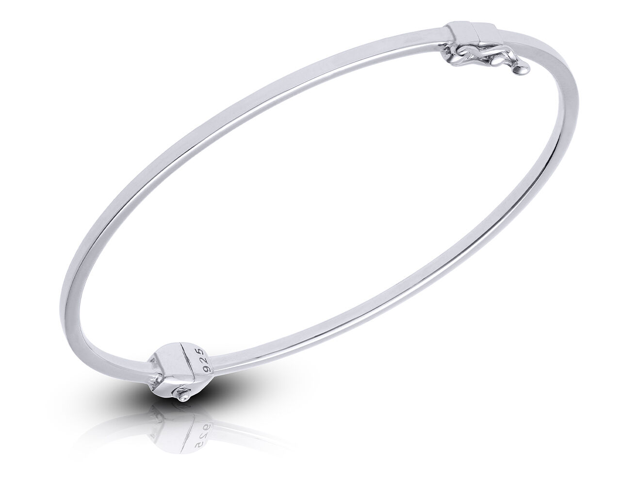 Bransoletka srebrna sztywna gładka pr.925