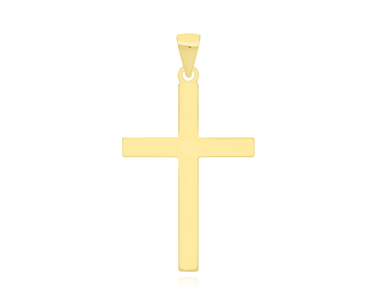 Krzyżyk srebrny pozłacany męski gładki pr.925