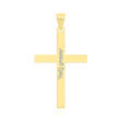 Krzyżyk srebrny pozłacany męski gładki pr.925 - 4